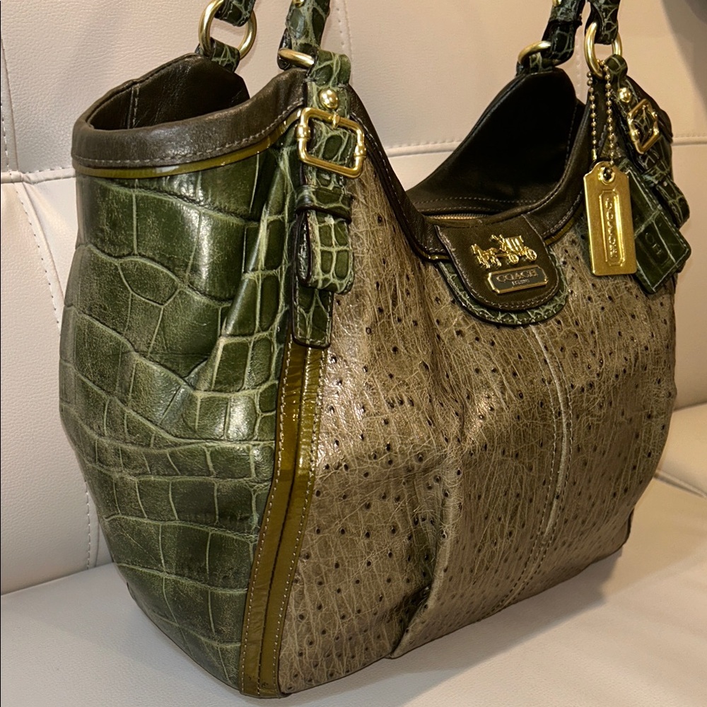 Coach Abigail Croc-Embossed Shoulder Bag